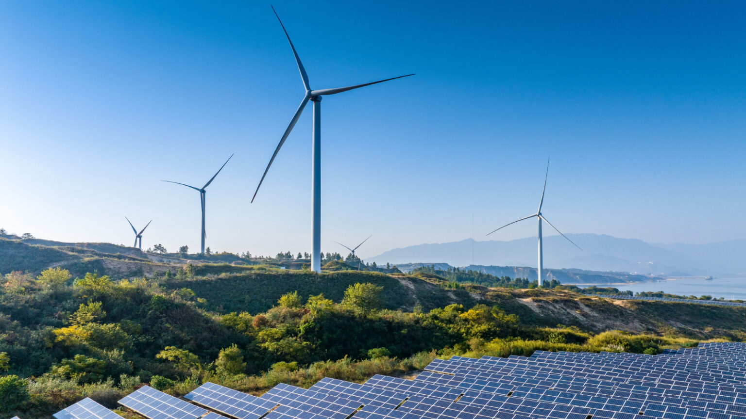 Solar panels and wind power generation equipment